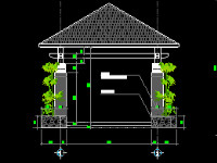 [DWG] Bản vẽ chòi nghỉ mát kích thước 5.1x5.1m